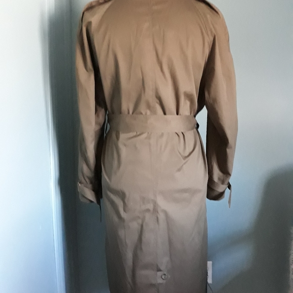 Erba 🧨Travel Harry Rosen khaki Trench Coat 38 Petit - Picture 4 of 15